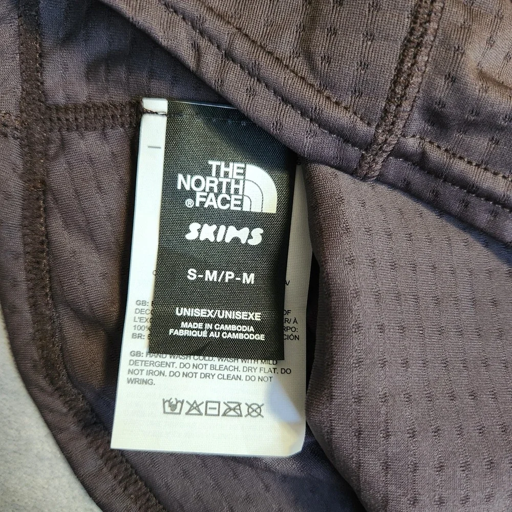 New The North Face x Skims TNF Sienna Dotknit Balaclava Phoenix S/M S M Cocoa